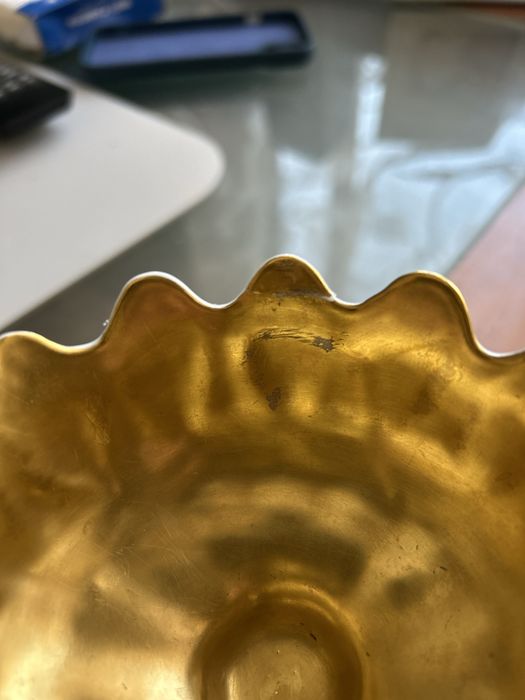 Taça em procelana interior dourado VA partida