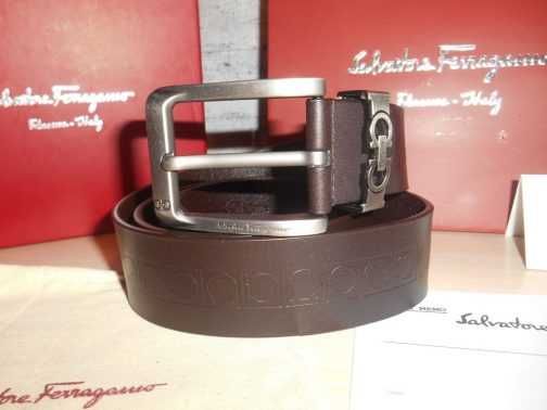 Salvatore Ferragamo pasek firmowy, skóra naturalna, Włochy 174
