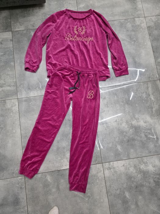 Dres fuksja welur Balanciaga XXL