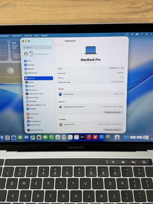 13” MacBook Pro 2020 SpaceGray - M1/8GB/512GB- Батарея 100% - Гарантія