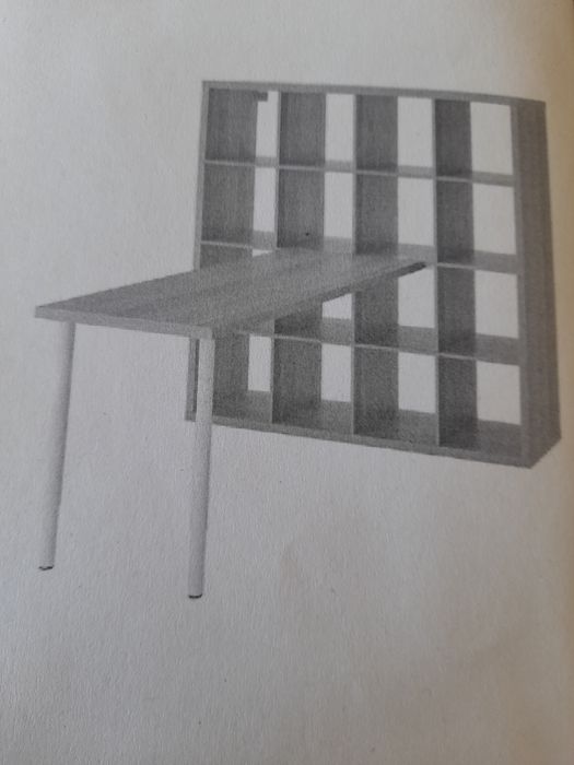 Estante e secretária acopulada