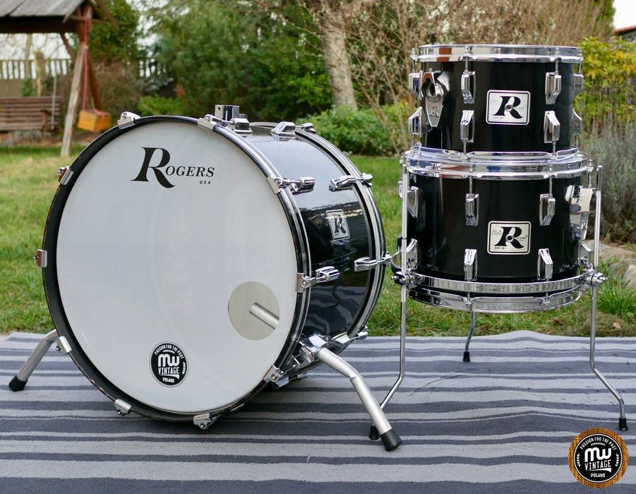 ‼️ Perkusja Rogers Big R 22", 12", 14" Black ‼️