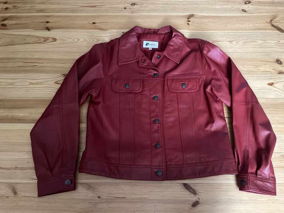 Стильна шкіряна куртка піджак