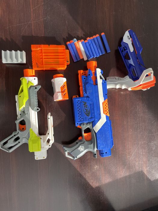 Pistolety typu nerf 3 sztuki zestaw