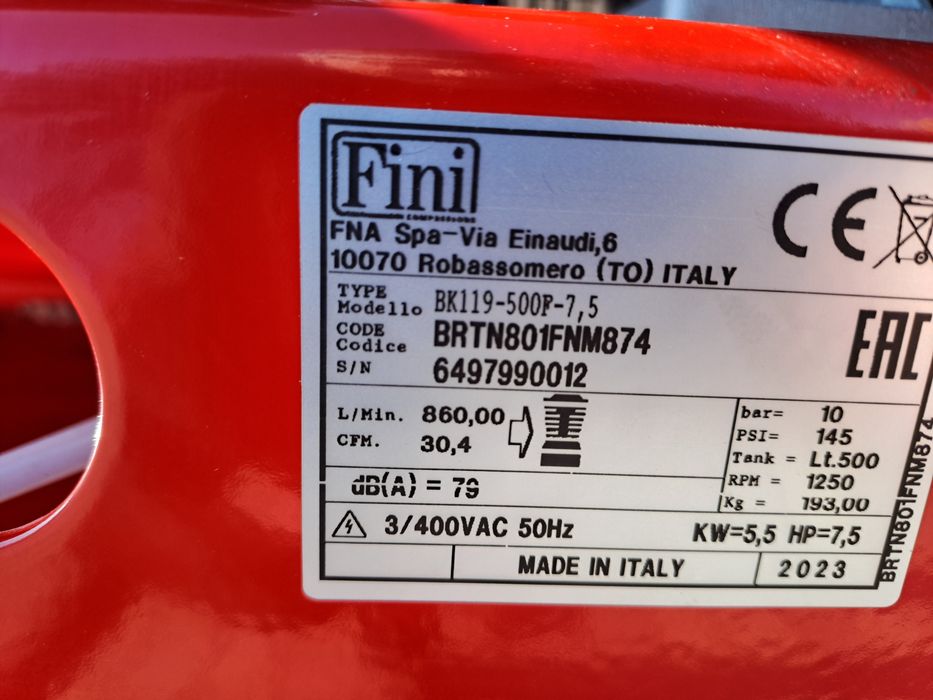 Kompresor sprężarka nowa BK 119/500/7.5T