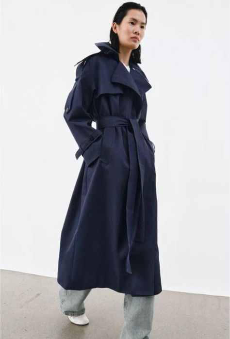 Синій тренч Zara s