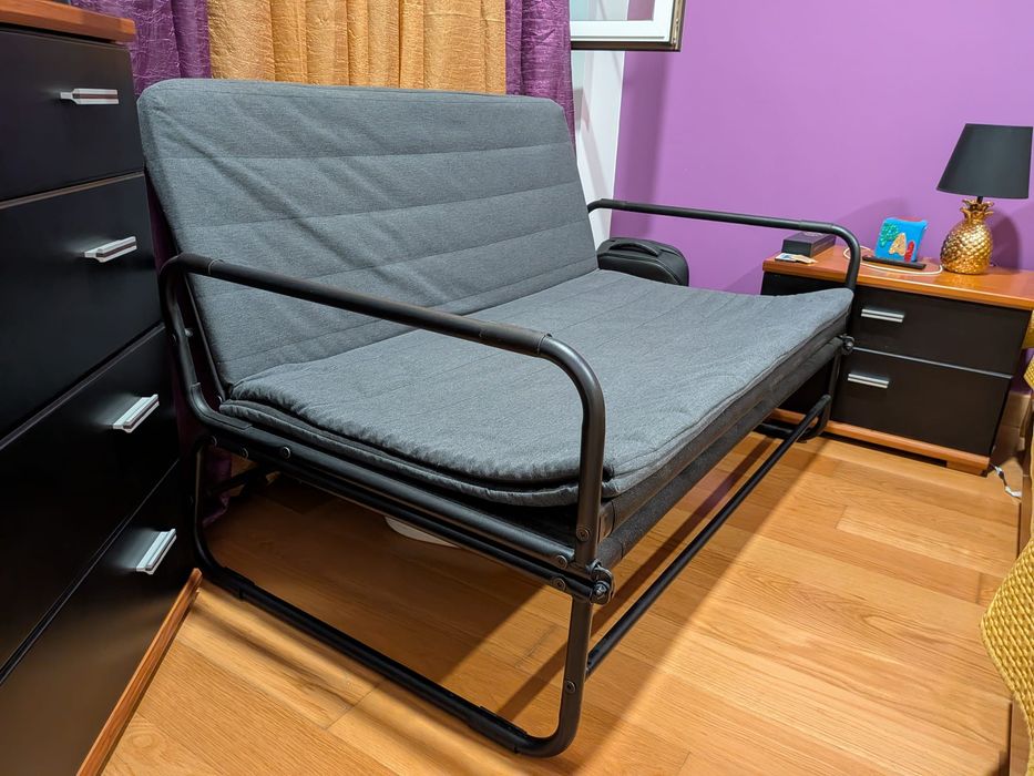 Sofá cama Knisa cinza