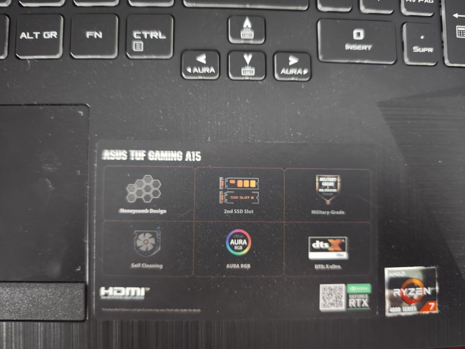 Portátil ASUS tuff A15 gaming