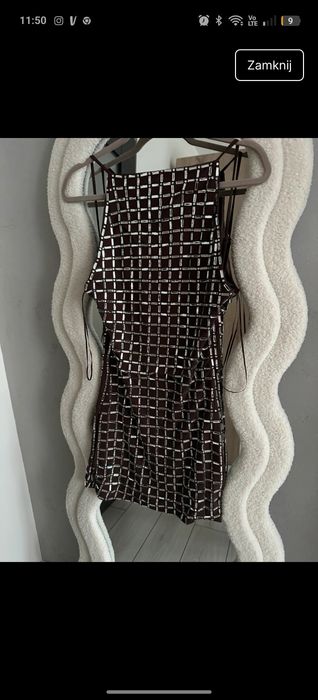Zara cekinowa sukienka