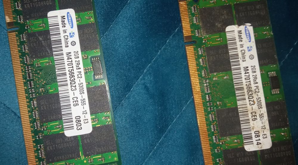 Pamięć RAM 6 szt KINGSTON kvr800d2n5k2/2g plus SAMSUNG 2 szt PC2-5300E