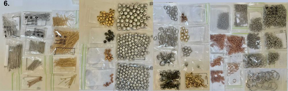Materiais para fazer bijuteria. Novos. 236 artigos, 8652 unidades