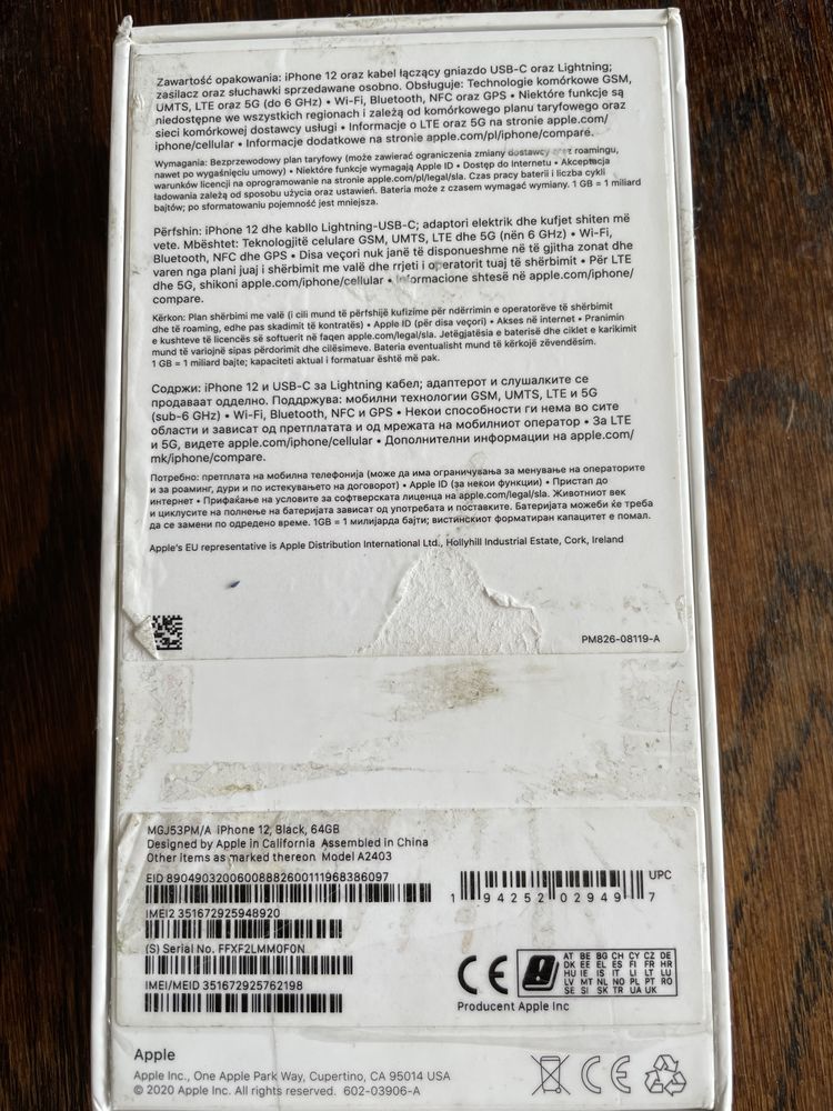 smartfon apple iphone 12 64gb 6 1 12mpix czarny