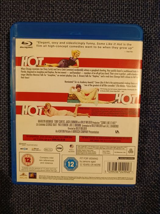 Blu Ray do filme clássico "Some Like it Hot" (portes grátis)