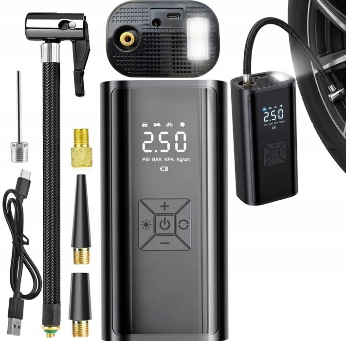 Kompresor Samochodowy Akumulatorowy Pompka Elektryczna NOWA