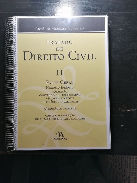 Tratado de Direito Civil II (prof. Menezes Cordeiro)