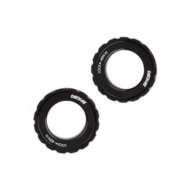 DECKAS nakrętka SHIMANO Center Lock CL 2szt czarna szara