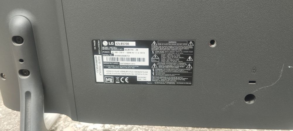TV LG 42 polegadas avariada