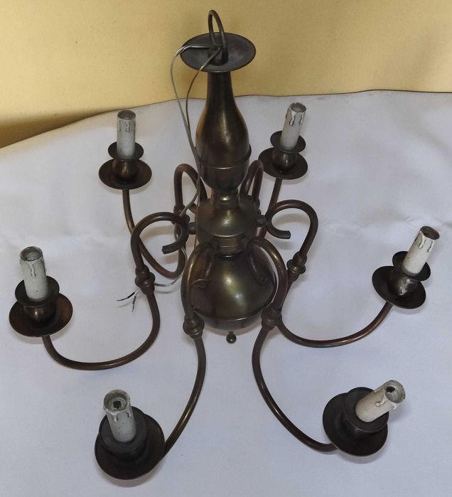 Candeeiro de teto latão.