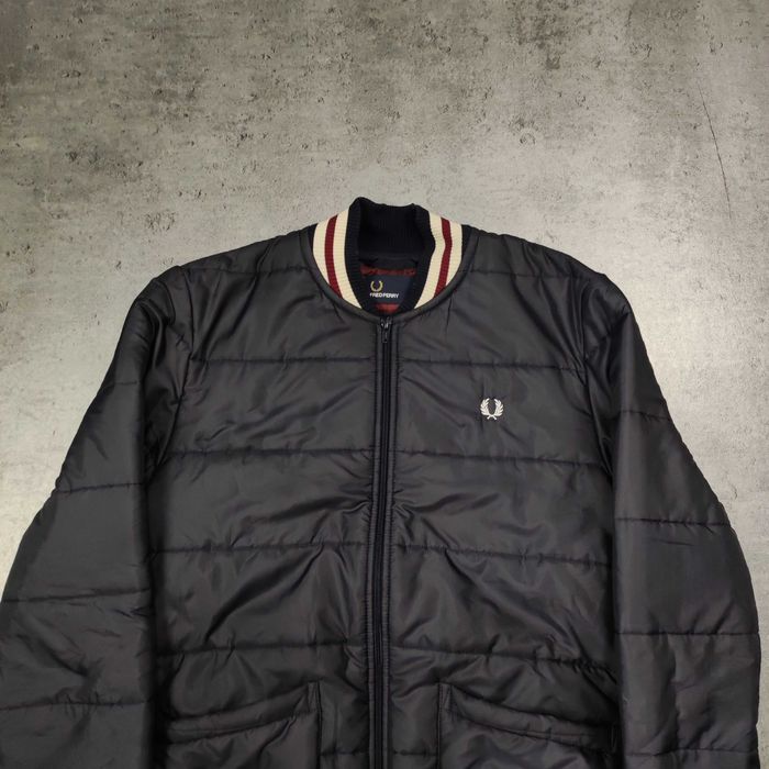 MĘSKA Kurtka PREMIUM Ocieplona Elegancka Bomber Fred Perry Logo Haft