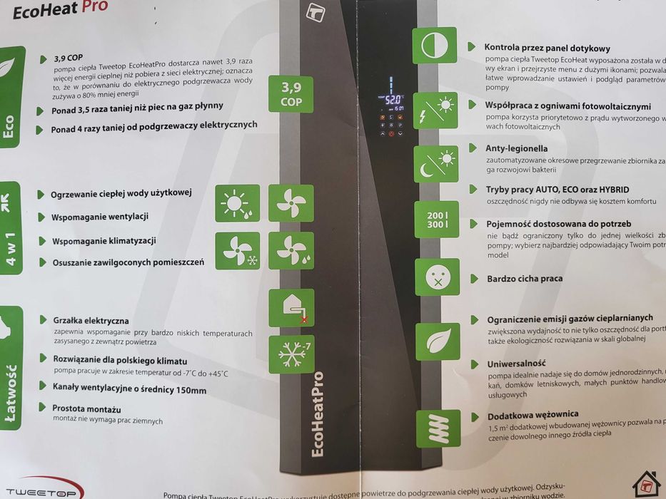 Pompa ciepła do cwu.