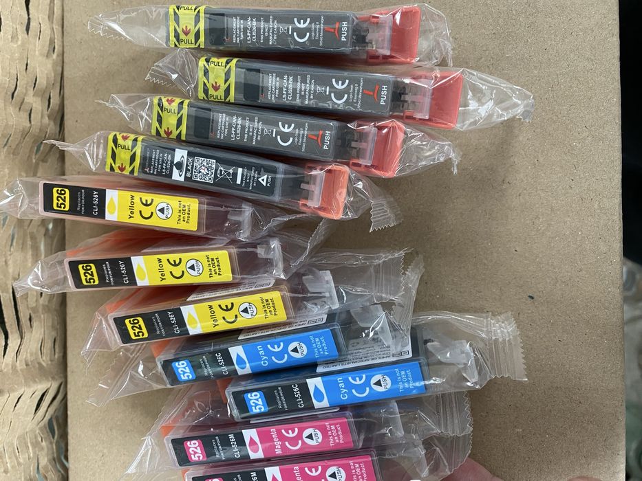 Картриджі для принтерів Canon CLI-526 Чорні, Сині, Жовті та Червоні