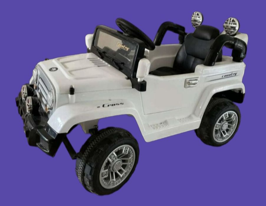 Ramiz, pojazd na akumulator Jeep Terenowy, biały