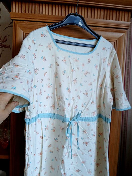 Koszula nocna bawełna w kwiatki M/L