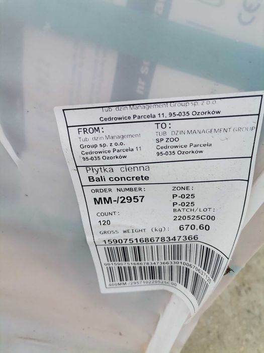 Super okazja!Płytka ścienna firmy Tubądzin BaliConcrete Gat.I 59 zł/m2