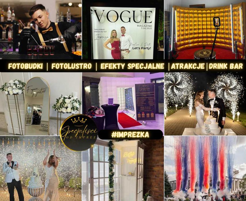 Fotobudka|360|Fotolustro|Dym|Barman|Wiatraki|Wiele Innych Atrakcji!