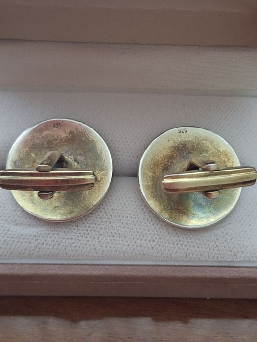 Запонки серебряные 925