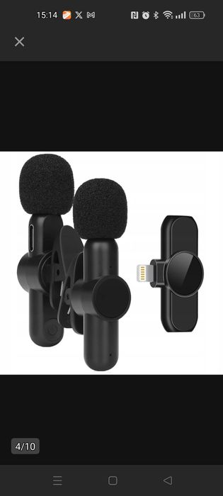 Mikrofon na klip mikrofon krawatowy IOS Iphone + Odbiornik Lighting