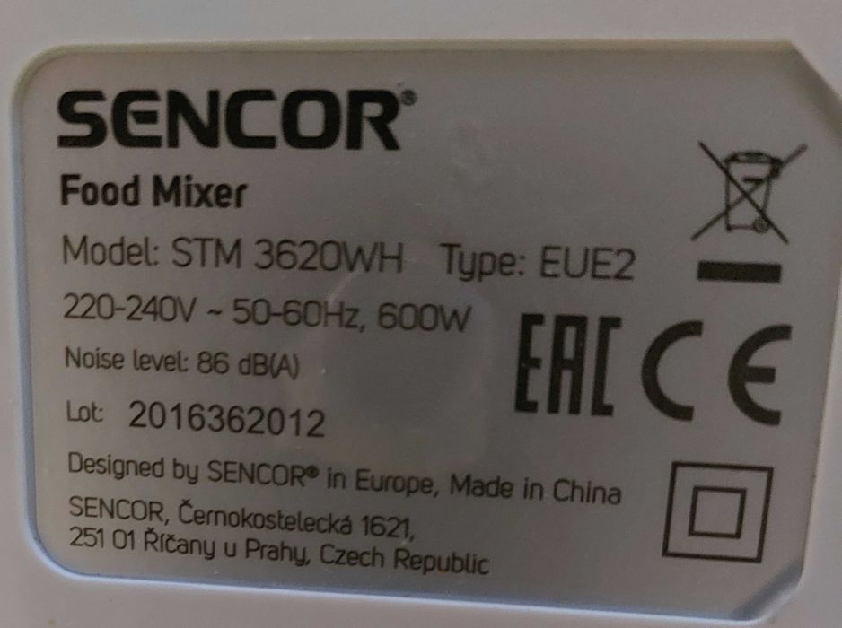 Міксер, тістоміс планетарний SENCOR.
