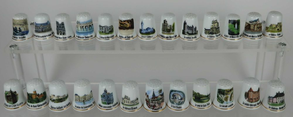 Lote de 25 dedais em porcelana