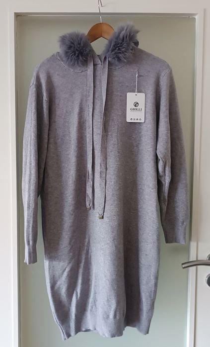 Vestido de senhora cinza M/L