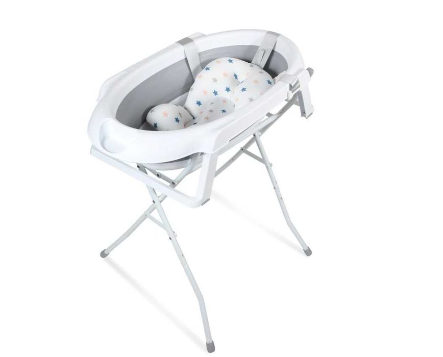 Banheira dobrável para bebê, adequada para 0 a 6 anos, com suporte, portátil,