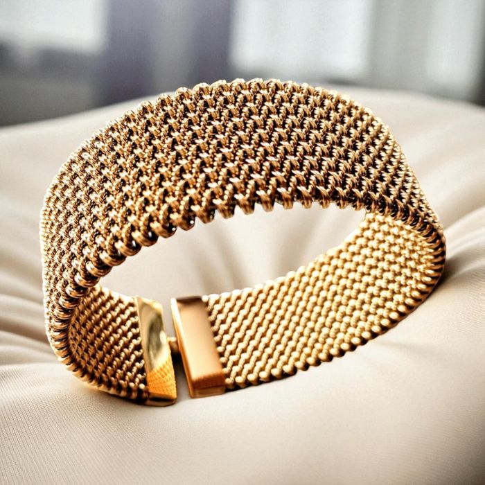 Piekna branzoletka gold stal