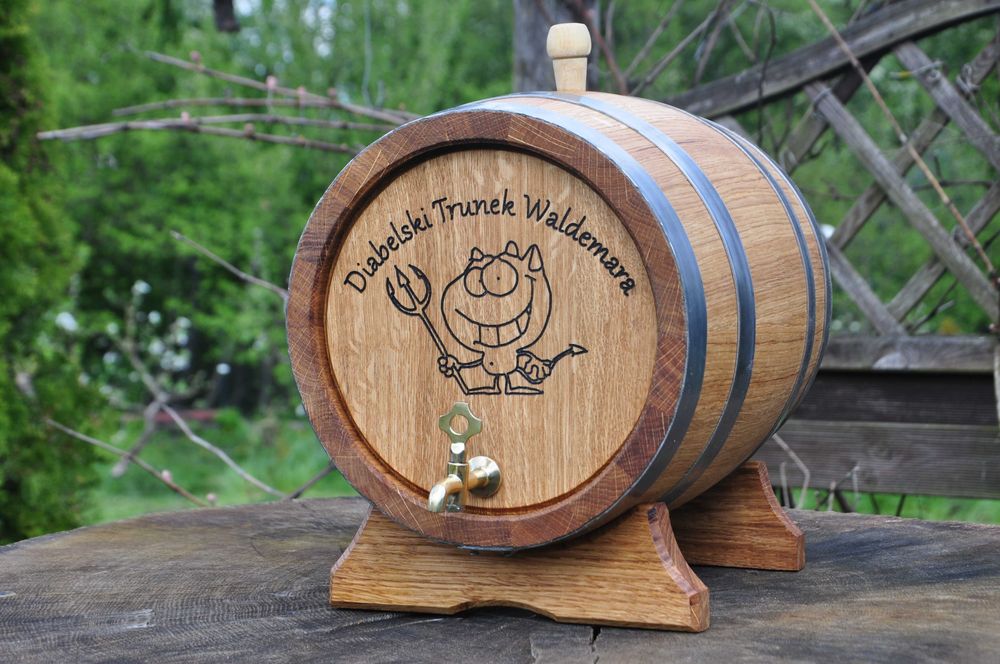 Beczka Dębowa 5 L na alkohol bimber whisky wino trunki wesele stół