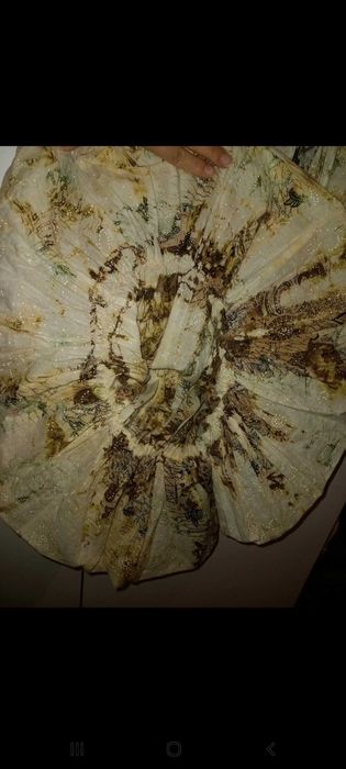 Vestido original, fundo embaulado, forro e tipo bolsos/lado-S - Natura