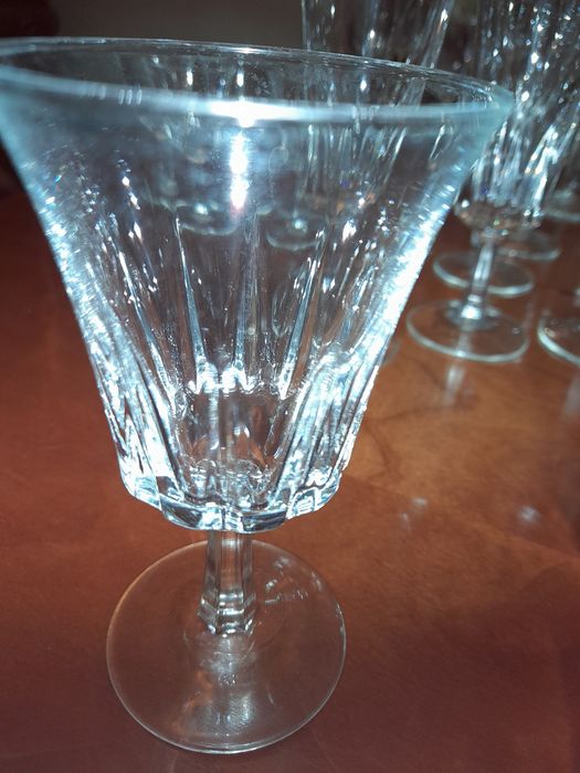 Serviço copos seis copos agua 6 copos vinhos seis flutes champanhe