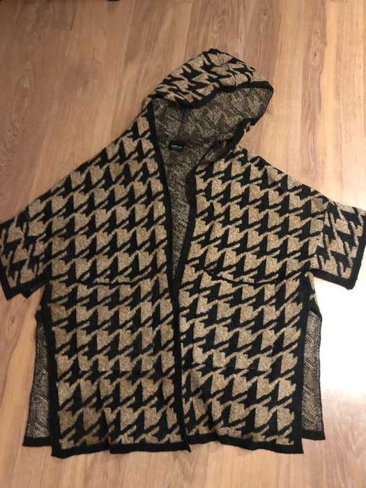 Narzutka Zara Knit rozm M oversize z wełną