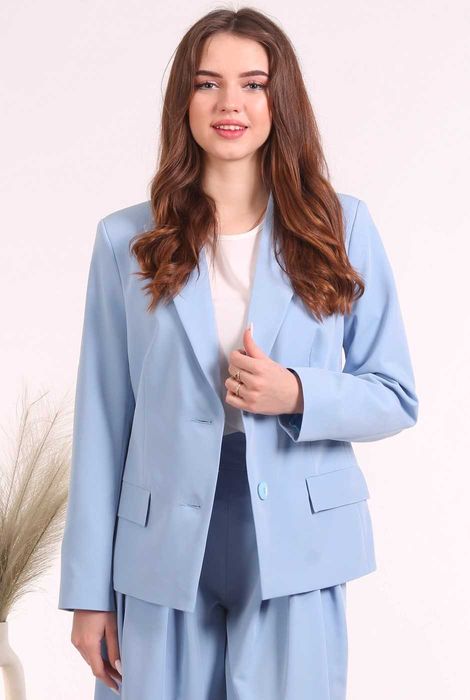Піджак 037 блакитний укорочений тіар