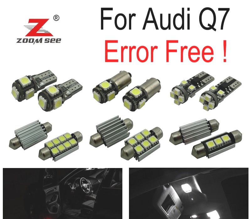 KIT COMPLETO DE 25 LÂMPADAS LED INTERIOR AUDI Q7 4L 2005-2014