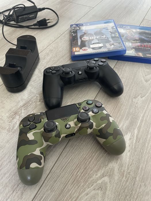 PlayStation 4 Slim 1TB + 2 pady + stacja ładująca + 2 gry + kamerka PS Eye