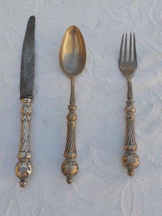 Conjunto de talheres em Prata Sec XVIII