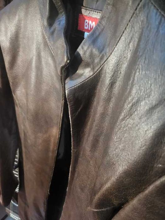 Casaco cabedal castanho. Casaco pele. UNISEXO. Excelente estado