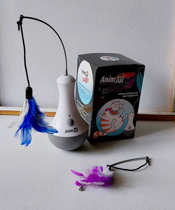 Іграшка-неваляшка для котів AnimAll CrazZzy, сіра