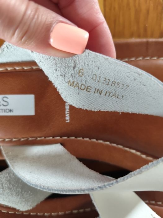 Klapki japonki m&s skóra naturalna nowe rozmiar 39
