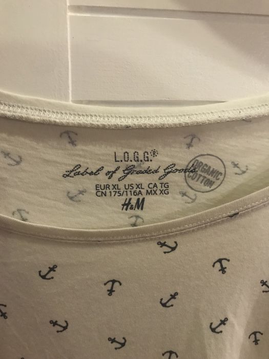 Koszulka w kotwice XL h&m