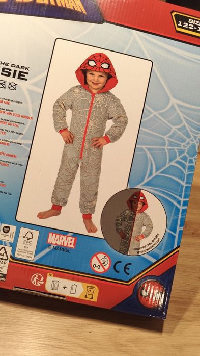 Świecąca w ciemności Piżama , pidżama, kombinezon Spiderman Spider Man