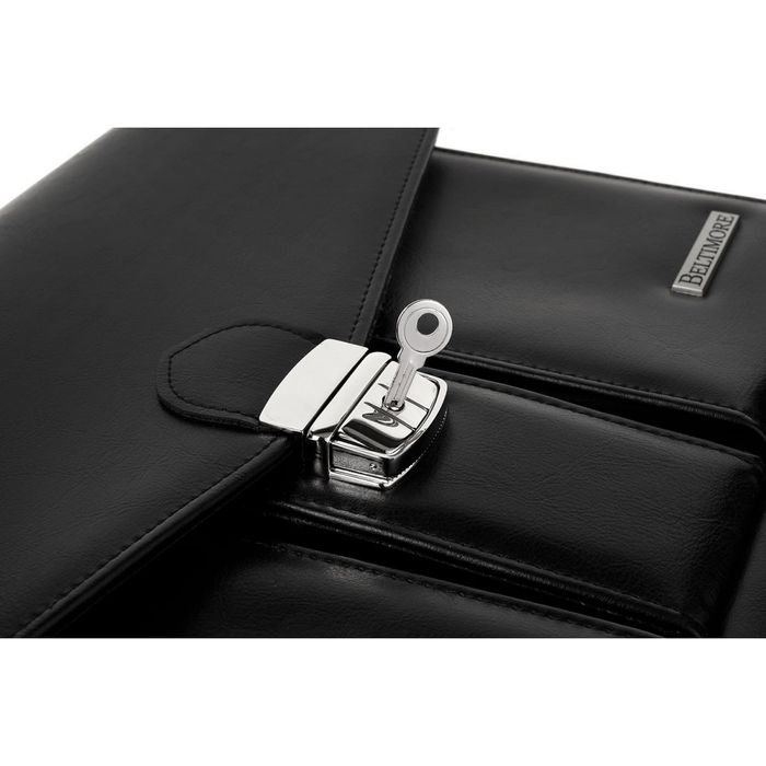 BELTIMORE torba skórzana eko teczka aktówka neseser V034 czarna